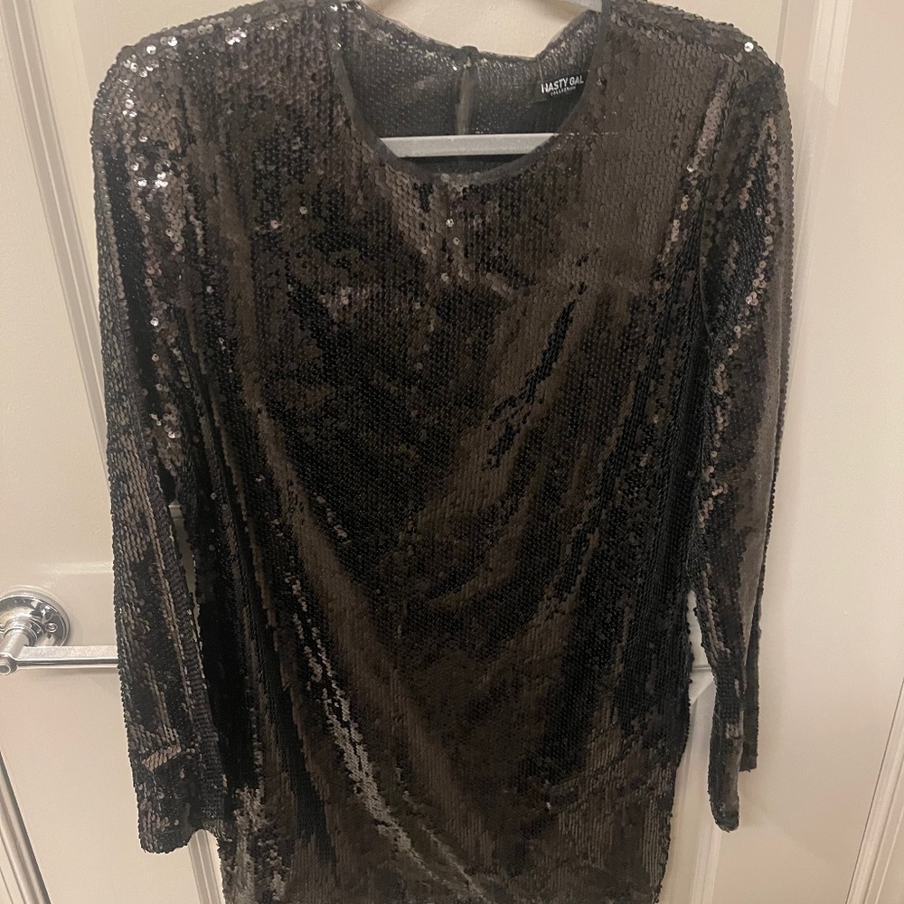 Black Sequin Dress